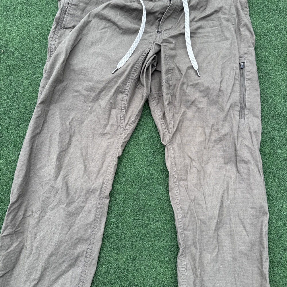 Vuori Ripstop Pants Cotton Charcoal Gray Drawstring Women's Hiking Outdoors XL - Picture 3 of 9